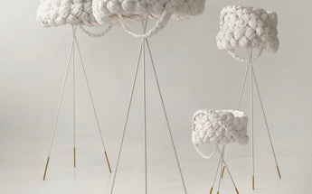 The Bride floor lamps by Mammalampa in a white room