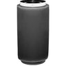 Aro Wastebasket Graphite by Vallvé, front view