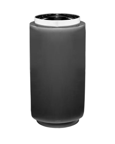Aro Wastebasket Graphite by Vallvé, front view
