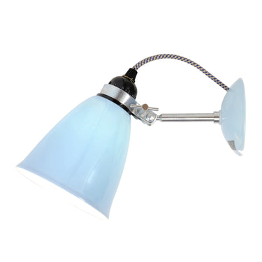 Original BTC Hector 30 Medium Dome Wall Light in Blue Porcelain – detail 2