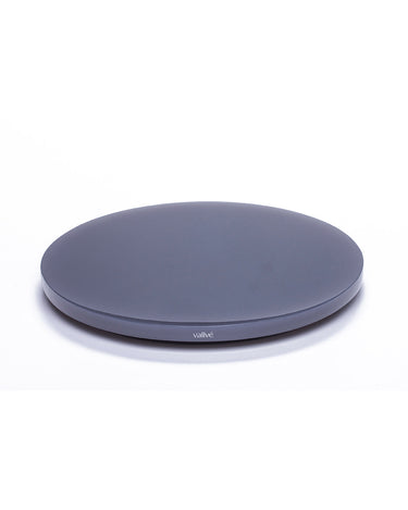 Aro Round Tray Graphite by Vallvé, front view