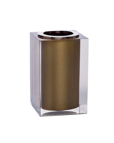 Gloss Gold Toothbrush Holder by Vallvé, front view