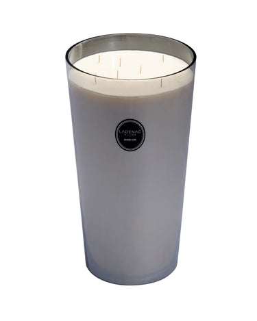 Ladenac Urban Senses Deluxe Candle 8.5 kg – Boisée Chic seven-wick candle in a silver-grey metallic glass vessel
