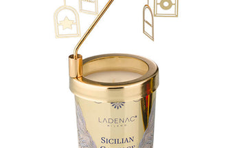 Ladenac Sicilian Cottage 75 g candle with carousel – candle with its gold carousel topper