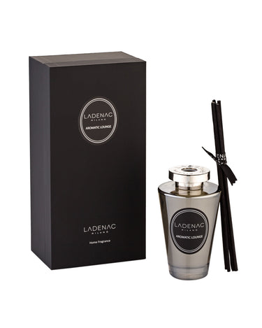 Ladenac Urban Senses 200 ml reed diffuser – Aromatic Lounge bottle with its black gift box and reeds