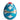 Ladenac Bois de Russie 220 g egg – Harlequin Blue egg candle