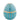Ladenac Bois de Russie 220 g egg – Light Blue Golden Stripes with Crystals egg candle