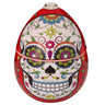 Ladenac Skull candle – Red sugar-skull ceramic candle