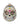 Ladenac Skull candle – White sugar-skull ceramic candle