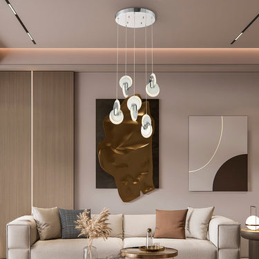Finesse Decor Deuterium Round Chandelier Chrome
