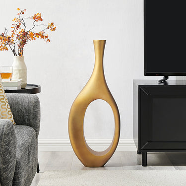 Finesse Decor Trombone Vase Large Matte Bronze