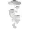 Finesse Decor Acrylic Lace 5 Light Chandelier Chrome
