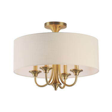 Maxim Lighting Bongo 4-Light Pendant/Semi-Flush Mount Natural Aged Brass