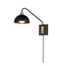Maxim Lighting Thelonious Wall Sconce Black/Natural Aged Brass