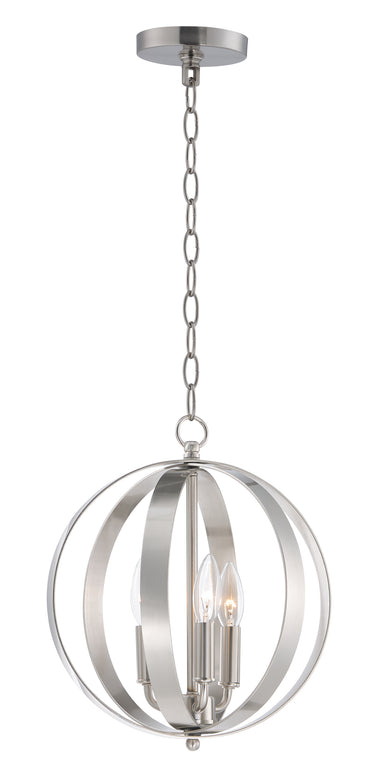 Maxim Lighting Provident 3-Light Chandelier Satin Nickel