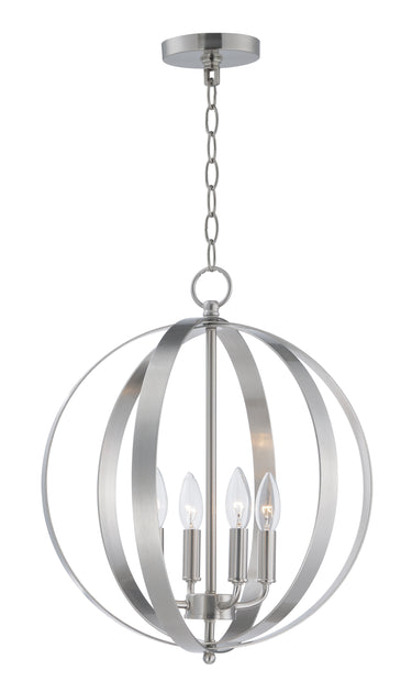 Maxim Lighting Provident 4-Light Chandelier Satin Nickel