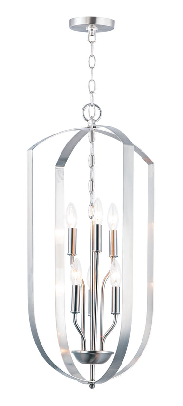 Maxim Lighting Provident 6-Light Chandelier Satin Nickel
