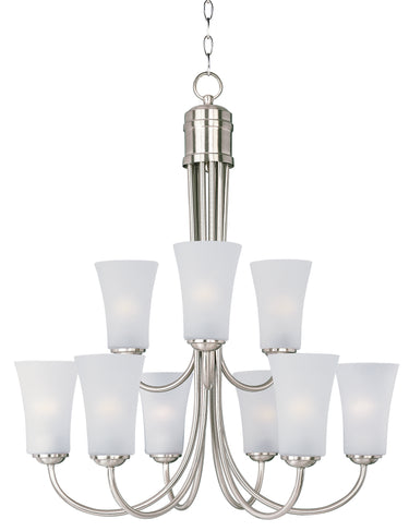Maxim Lighting Logan 9-Light Chandelier Satin Nickel