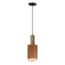 Maxim Lighting Scout LED Pendant Weathered Wood/Tan Leather