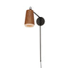 Maxim Lighting Scout Swing Arm LED Sconce Weathered Wood/Tan Leather