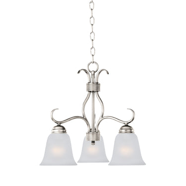 Maxim Lighting Basix 3-Light Chandelier Satin Nickel