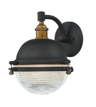 Maxim Lighting Portside 10" Outdoor Wall Sconce Oil Rubbed Bronze/Antique Brass