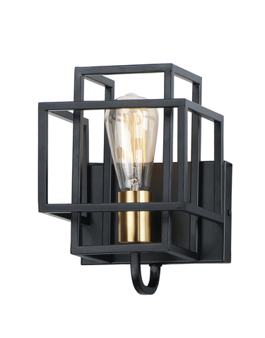 Maxim Lighting Liner Wall Sconce Black/Satin Brass