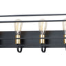 Maxim Lighting Liner 4-Light Bath Vanity Black/Satin Brass