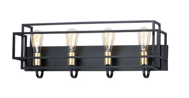 Maxim Lighting Liner 4-Light Bath Vanity Black/Satin Brass