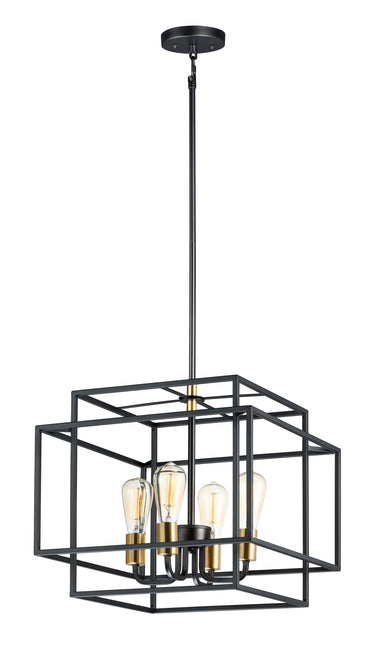 Maxim Lighting Liner 4-Light Pendant Black/Satin Brass