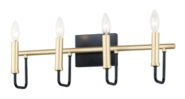 Maxim Lighting Sullivan 4-Light Bath Vanity Black/Gold