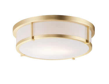 Maxim Lighting Rogue 17" 3-Light Flush Mount Satin Brass