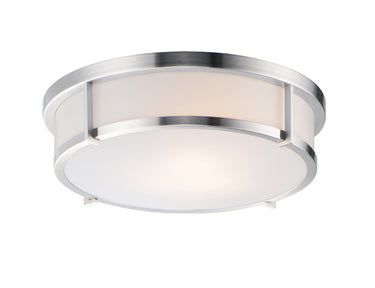 Maxim Lighting Rogue 17" 3-Light Flush Mount Satin Nickel