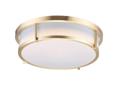 Maxim Lighting Rogue 13" 2-Light Flush Mount Satin Brass