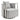 Finesse Decor The Marvel Contemporary Accent Chair - Gray and Brushed Nickel