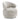 Finesse Decor Elegant Swirl Swivel Accent Chair - Gray and Chrome