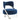 Finesse Decor Aura Modern Accent Chair - Blue and Chrome