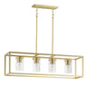 Maxim Lighting Lateral 4-Light Linear Pendant Satin Brass