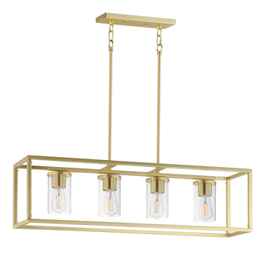 Maxim Lighting Lateral 4-Light Linear Pendant Satin Brass