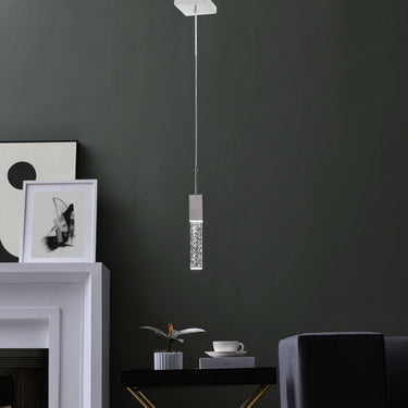 Finesse Decor Rectangular Crystal Pendant 1 Light