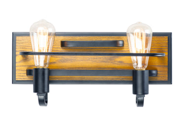 Maxim Lighting Black Forest 2-Light Bath Vanity Black/Ashbury