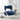 Finesse Decor Aura Modern Accent Chair - Blue and Chrome