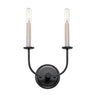 Maxim Lighting Wesley 2-Light Wall Sconce Black/Satin Nickel