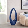 Finesse Decor Mandolin Large Floor Vase Sculpture Glossy Blue