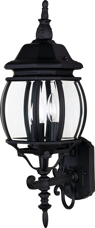 Maxim Lighting Crown Hill 3-Light Outdoor Wall Lantern Black