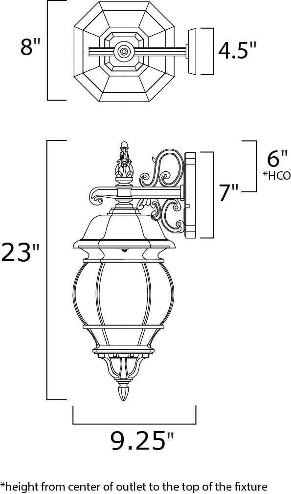 Maxim Crown Hill 3-Light Outdoor Wall Lantern