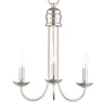 Maxim Lighting Logan 3-Light Candle Chandelier Satin Nickel