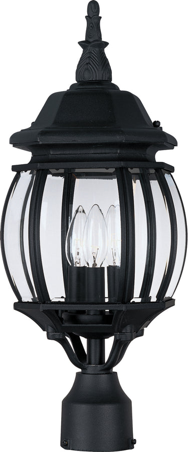 Maxim Lighting Crown Hill 3-Light Outdoor Pole/Post Lantern Black
