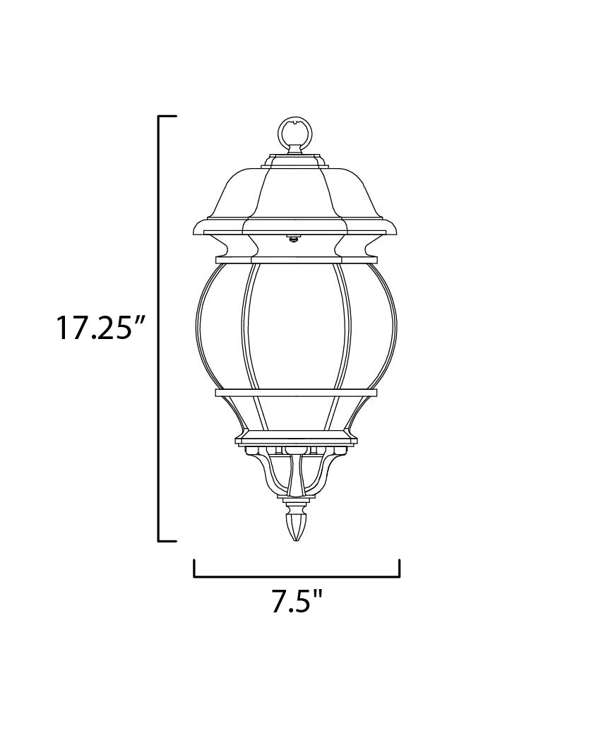 Maxim Crown Hill 3-Light Outdoor Hanging Lantern