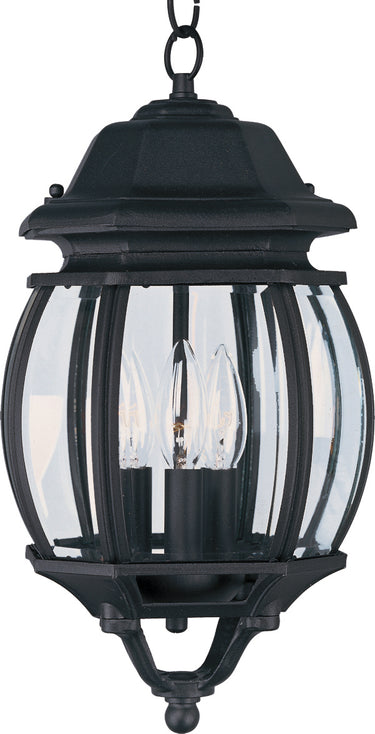 Maxim Lighting Crown Hill 3-Light Outdoor Hanging Lantern Black
